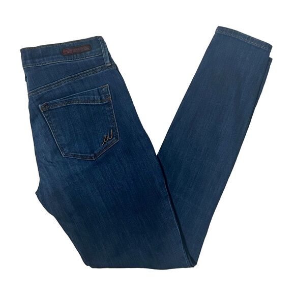 Express Jeans Medium Wash Mid Rise Legging 5-Pocket Skinny Jeans - Picture 1 of 8